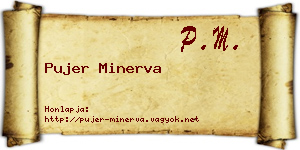 Pujer Minerva névjegykártya